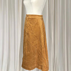 UNIQLO Cotton Corduroy A-Line Midi Skirt - Mustard Brown Size 24 XS - Image 3