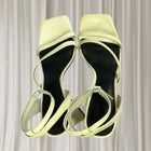 Wittner Strappy Block Heel Sandals - White Patent Square Toe EU37 - Image 4