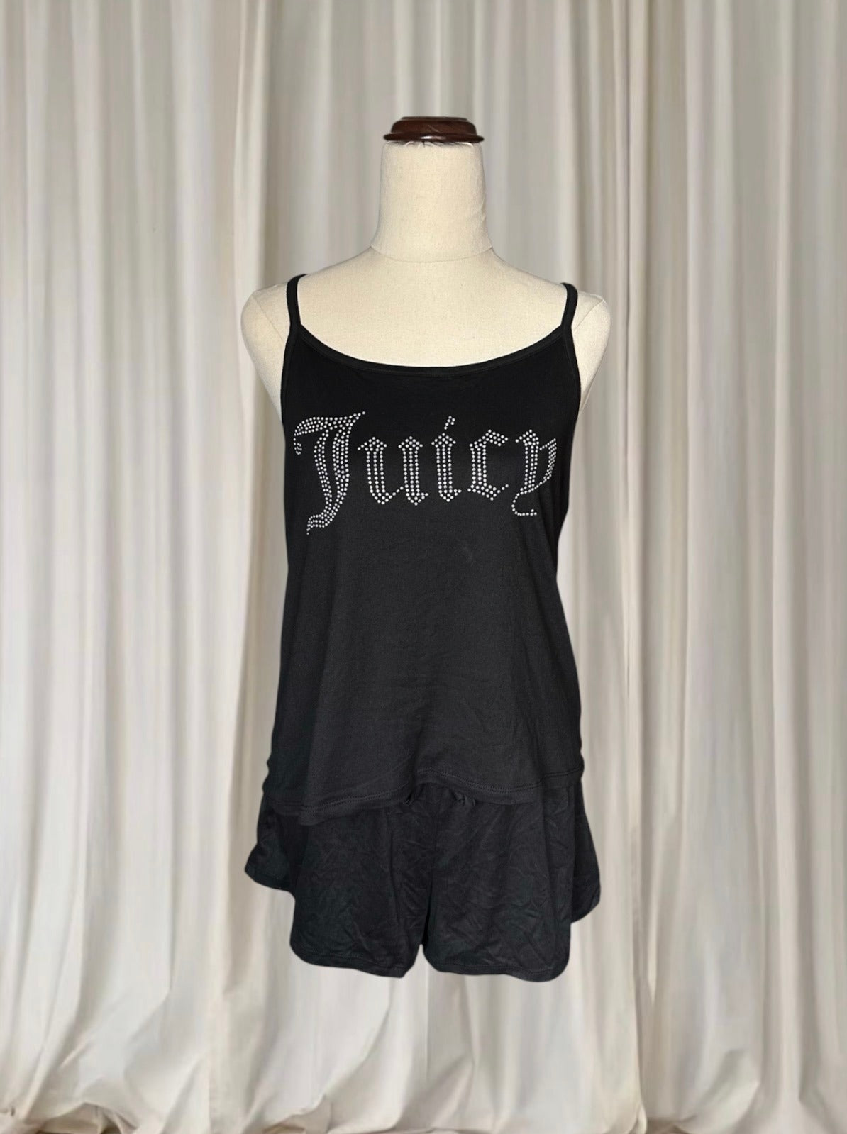 Juicy Couture 3-Piece Loungewear Set - Rhinestone Logo Black NEW M - Image 5