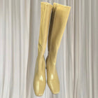 Billini Friska Beige Patent Knee-High Boots - Sesame Shimmer BNIB 7AU - Image 5