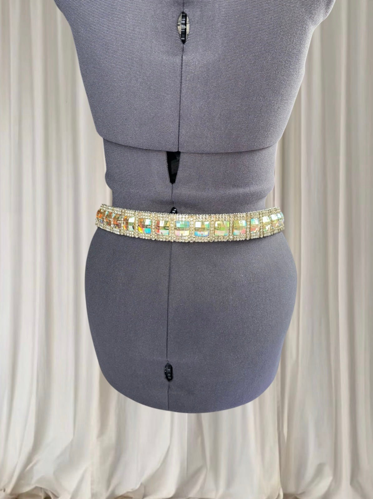 Vintage Brighton Western Belt - Rhinestone and Iridescent Crystal  - Image 4