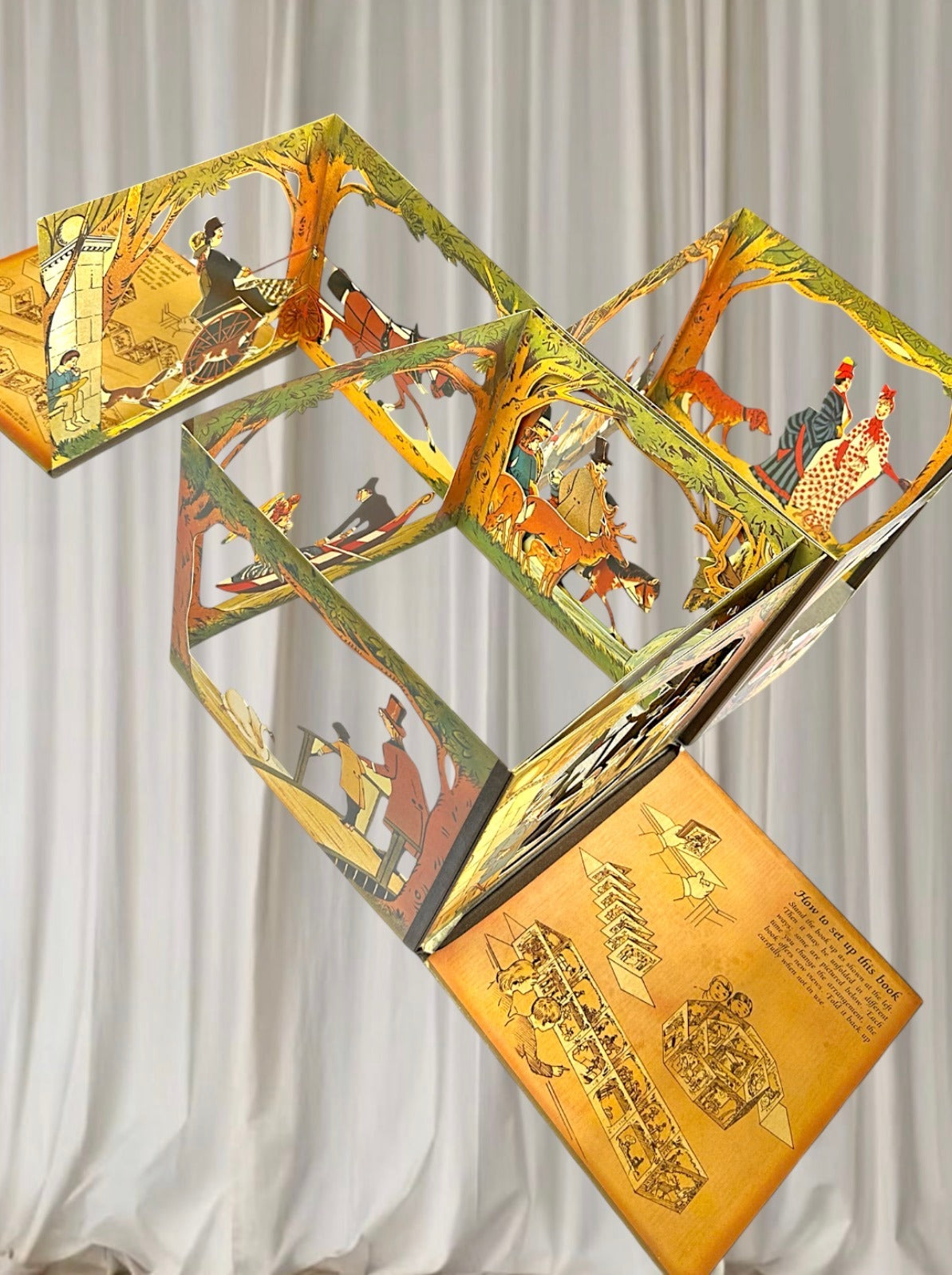 Collins Antique Stand-up Book - The City Park Lothar Meggendorfer Reproduction - Image 3