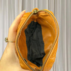 WANDERERS Small Leather Pouch - Vibrant Mustard Yellow Coin Purse - Image 4