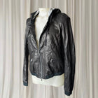 Diane Von Furstenberg Designer Black Leather Jacket Size S - Image 4