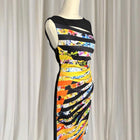 Joseph Ribkoff Women's Floral Cut-Out Cocktail Midi Dress Size 10 - Image 4