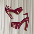 Wittner Platform Heels - Bold Magenta Zaiqee Patent Leather Y2K EU37 - Image 4