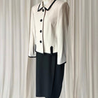 Preston & York Suit Set- Blazer & Skirt Elegant Cream & Black Contrast 12AU - Image 4