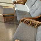 Cane lounge set 5 pce