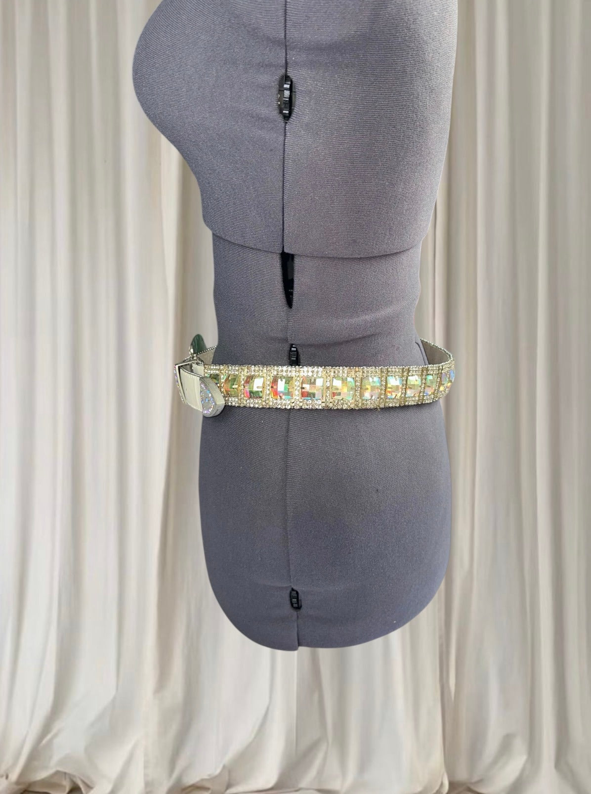 Vintage Brighton Western Belt - Rhinestone and Iridescent Crystal  - Image 5