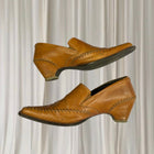 Pikolinos Leather Western Loafer Heel Boots - Tan Embroidered Block Heel - Image 5