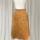 UNIQLO Cotton Corduroy A-Line Midi Skirt - Mustard Brown Size 24 XS - Image 5