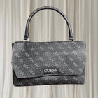 GUESS Monogram Grey Top Handle Bag - Iconic Logo Print - Image 1