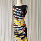 Joseph Ribkoff Women's Floral Cut-Out Cocktail Midi Dress Size 10 - Image 5