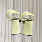 Wittner Strappy Block Heel Sandals - White Patent Square Toe EU37 - Image 7