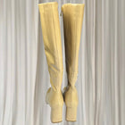 Billini Friska Beige Patent Knee-High Boots - Sesame Shimmer BNIB 7AU - Image 6