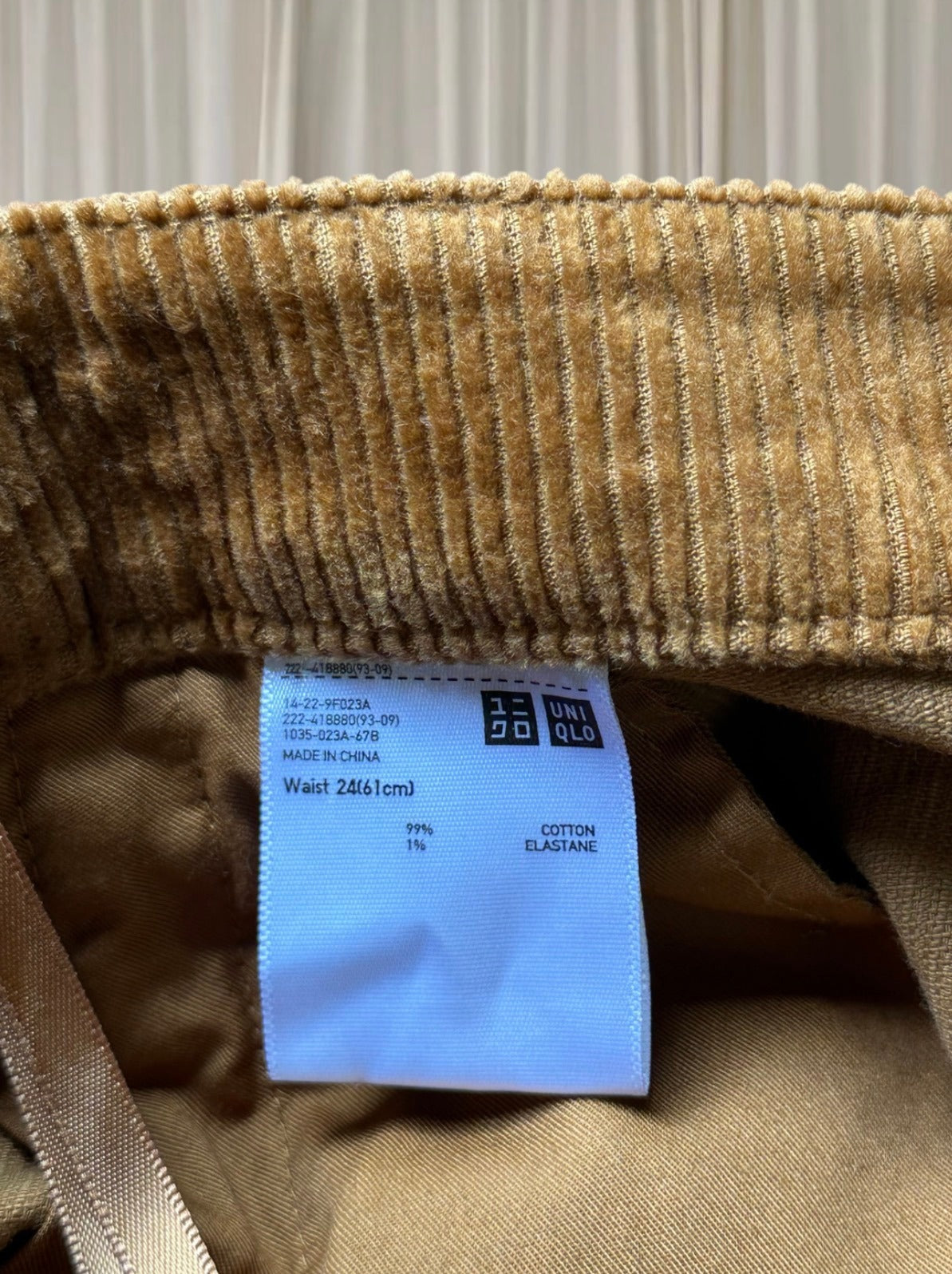 UNIQLO Cotton Corduroy A-Line Midi Skirt - Mustard Brown Size 24 XS - Image 6