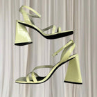 Wittner Strappy Block Heel Sandals - White Patent Square Toe EU37 - Image 5