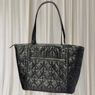 Guess Large Tote Handbag - Quilted Black Shoulder Bag - Image 5