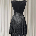 1960s Jacqueline Hogan Velvet Cocktail Dress - Vintage Black Beaded XS - Image 6