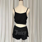 Juicy Couture 3-Piece Loungewear Set - Rhinestone Logo Black NEW M - Image 7