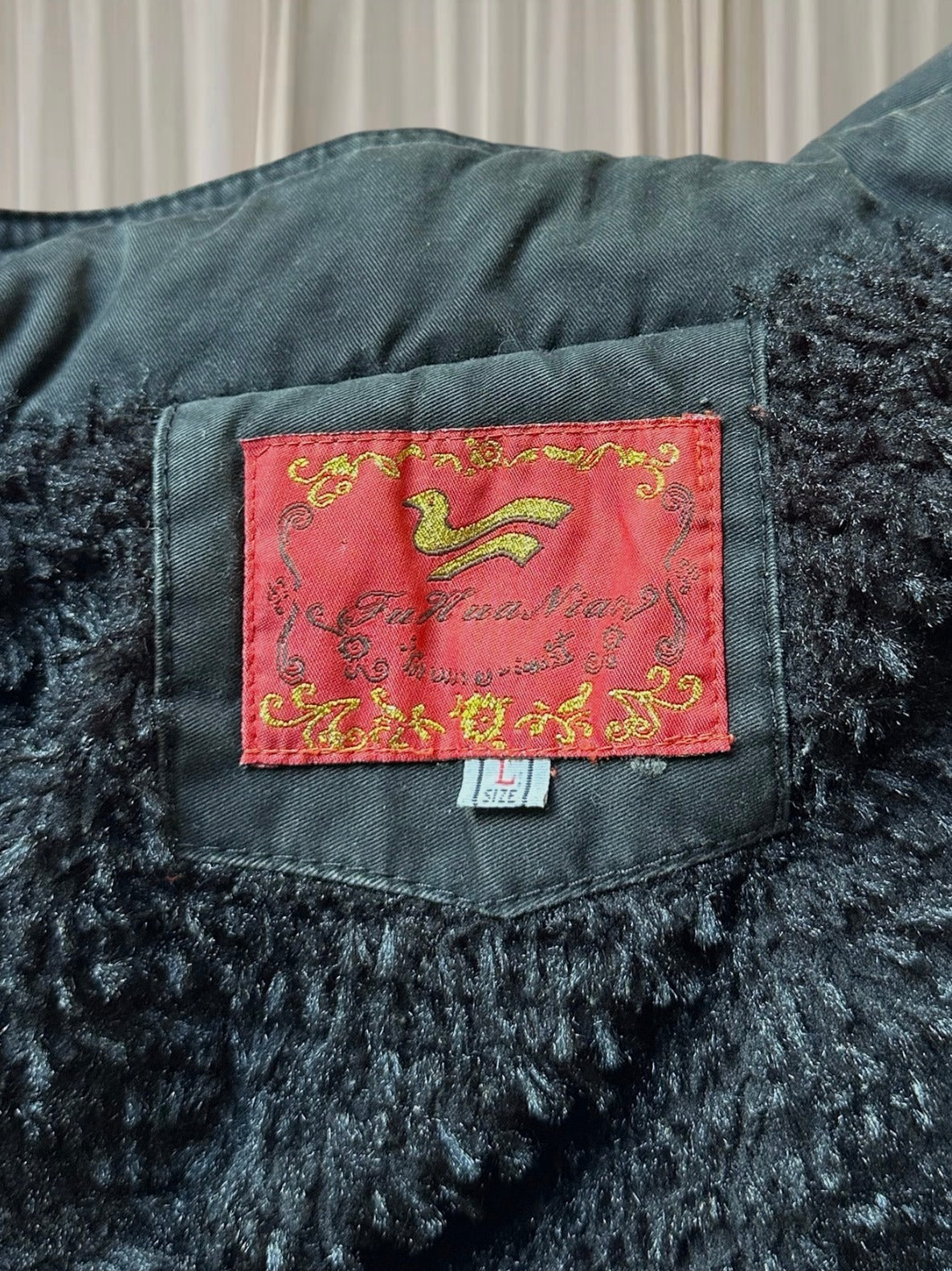 Vintage Grunge Fu Hua Nian Utility Field Jacket - Black Layering Piece S - Image 6