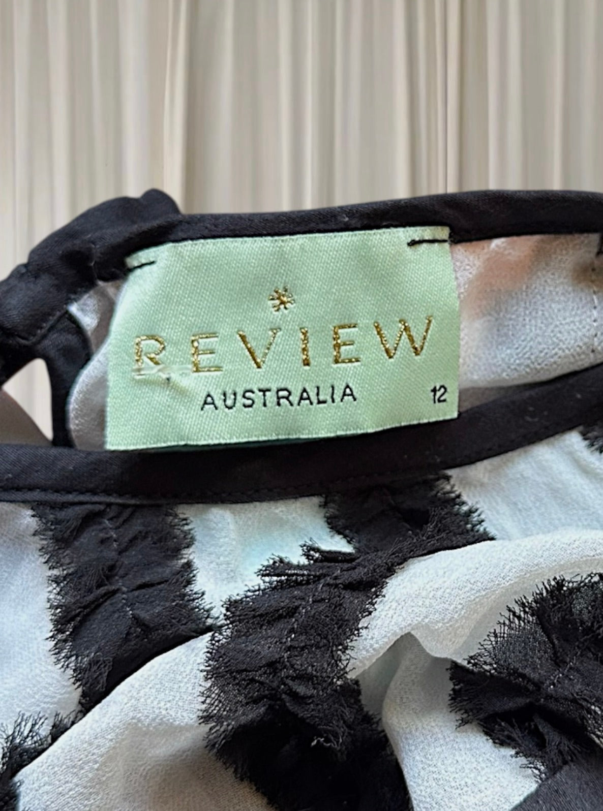 REVIEW Vintage Striped Ruffle Detail Blouse - Black and White Puff Sleeve Top - Image 6