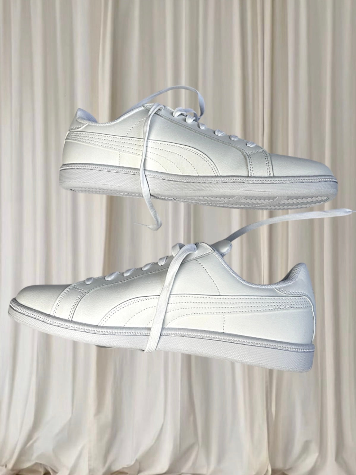 Puma Smash V2 Sneakers Classic White Everyday Trainers Mens UK 12 NEW - Image 4
