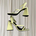 Wittner Strappy Block Heel Sandals - White Patent Square Toe EU37 - Image 6