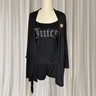 Juicy Couture 3-Piece Loungewear Set - Rhinestone Logo Black NEW M - Image 8