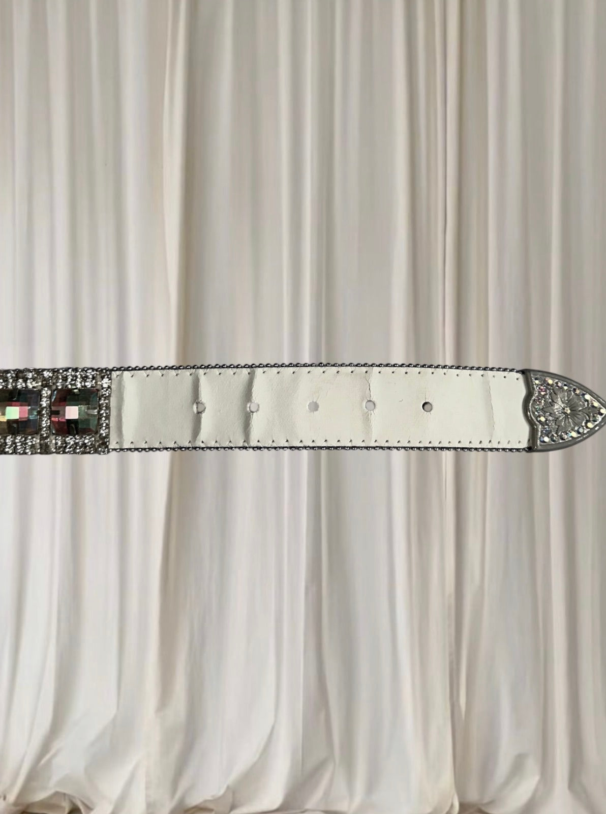 Vintage Brighton Western Belt - Rhinestone and Iridescent Crystal  - Image 8
