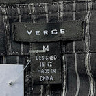 Verge Punk Grunge PinStriped Blouse - Hook and Eye Front Detail M - Image 7