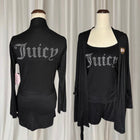 Juicy Couture 3-Piece Loungewear Set - Rhinestone Logo Black NEW M - Image 1