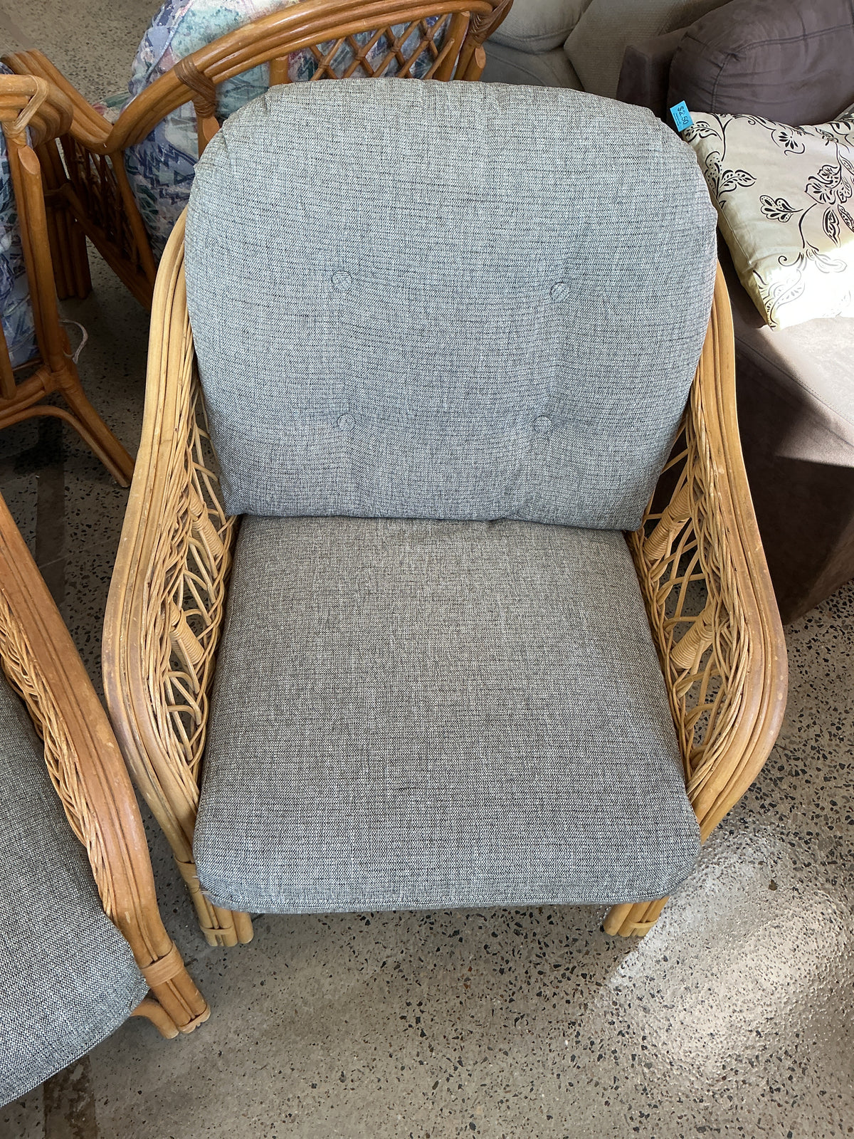 Cane lounge set 5 pce