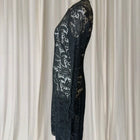 Adam Lippes Black Sheer Lace Sleeveless Midi Dress - Elegant Designer Evening Wear - Image 3