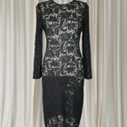 Adam Lippes Black Sheer Lace Sleeveless Midi Dress - Elegant Designer Evening Wear - Image 1