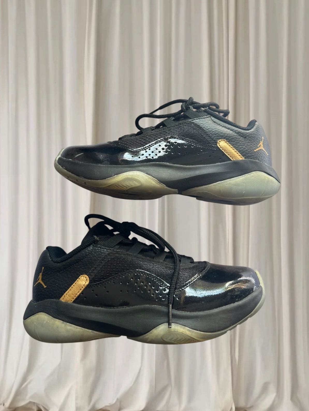Jordan Air Jordan 11 CMFT Low Sneakers - Black Gold Youth Size 4Y - Image 4