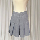 Classic Houndstooth Black And White Y2K Pleated Mini Skirt AU8