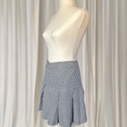 Classic Houndstooth Black And White Y2K Pleated Mini Skirt AU8