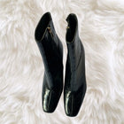 New Look Black Faux Croc Ankle Boots Size 10 - Image 4