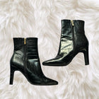 New Look Black Faux Croc Ankle Boots Size 10 - Image 3