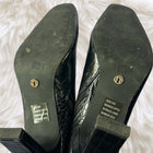 New Look Black Faux Croc Ankle Boots Size 10 - Image 7