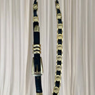 Women's Black and Gold Vintage Belt