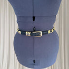 Women's Black and Gold Vintage Belt
