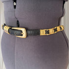 Women's Black and Gold Vintage Belt