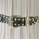 Women's Vintage Silver and Black Belt