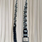 Women's Vintage Silver and Black Belt