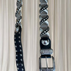 Women's Vintage Silver and Black Belt