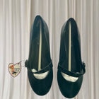 CandyPOP Black Buckle Flats - Heart Detail Mary Jane Style - Image 3