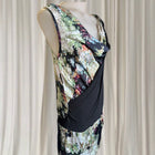 Contrast Asymmetrical Cowl Neck Dress - Sleeveless Modern Evening Wear - Image 4