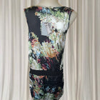 Contrast Asymmetrical Cowl Neck Dress - Sleeveless Modern Evening Wear - Image 5